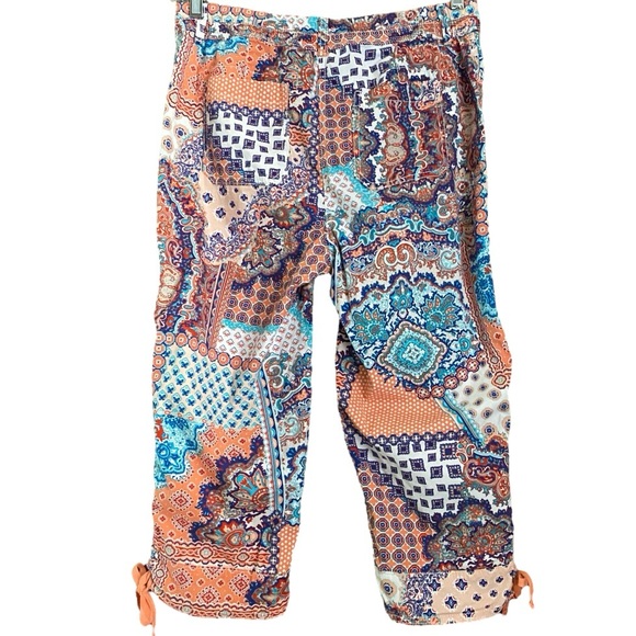 Chico’s Cool Cotton-Blend Patched Capris - Picture 2 of 14